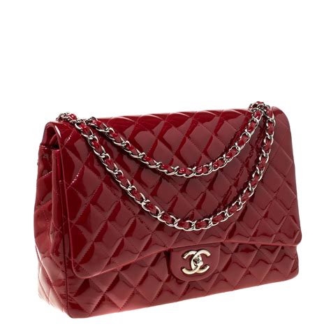 chanel red leather bag|authentic Chanel tote bag.